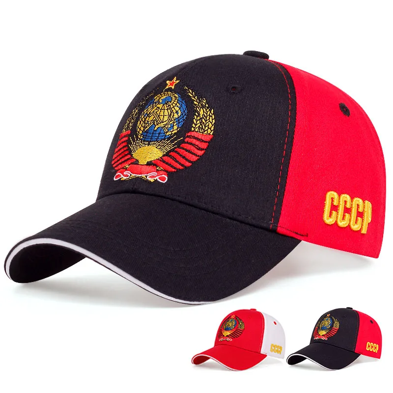 Unisex CCCP National Emblem Baseball Cap Men Women Cotton Snapback Hat Outdoor Visor Sun Hats Adjustable Fashion Hip Hop Hat