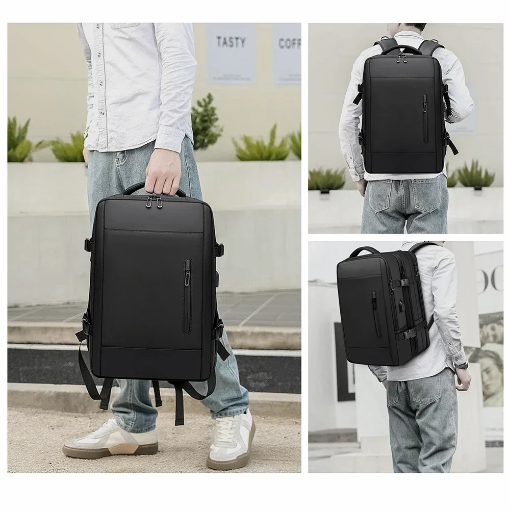 SWISS MILITARY Travel Backpack Men Business Backpack School Expandable USB Bag Large Capacity 15.6 Laptop Waterproof Fashion bag