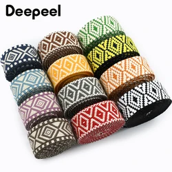 2-10M 38mm Ethnic Cotton Webbing Jacquard Ribbon Tapes for Luggage Bag Strap Clothes Sewing Decorative Lace Trim DIY Accessories