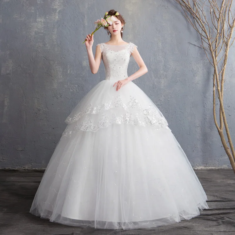 

2025 New Bridal Slimming Tail Embroidered Dreamy Wedding Dress and Evening Dress Fashionable V-neck Mesh Large Swing Dress