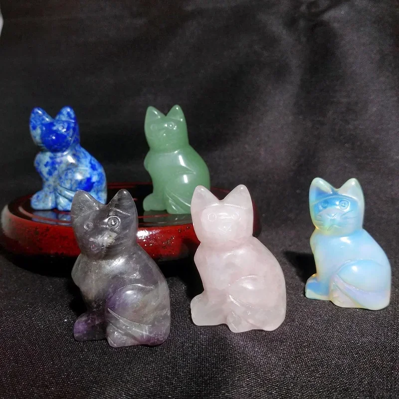 1PC Exquisite Crystal Cat Lucky Home Furnishing Decoration Magnetic Balance Healing Decoration Fashion Anniversary Bastet Gifts