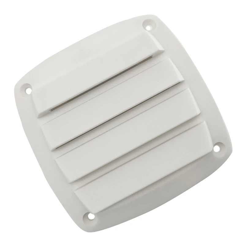 

Durable 4" Hose Marine Louvered Air Vent Boat Yacht Caravan Hull Outlet Grille Ventilation White ABS