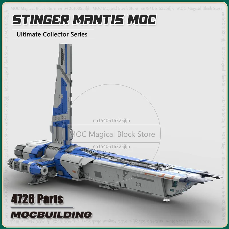 UCS Famous Star Battle Movie MOC Building Blocks Stinger Mantis Space Fighter Model DIY Creative Collection Toys Xmas Gift