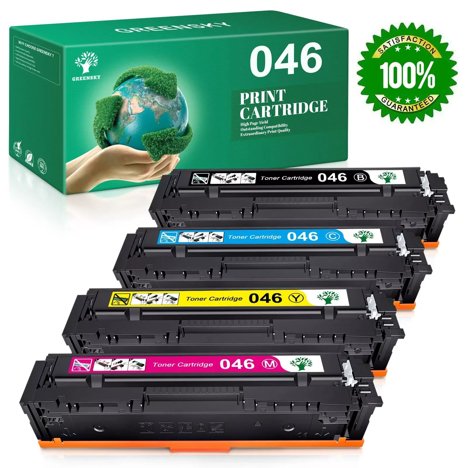 

4x CRG-046 Toner for Canon Imageclass Mf733cdw Mf731cdw Mf735cdw LBP-654cdw HY