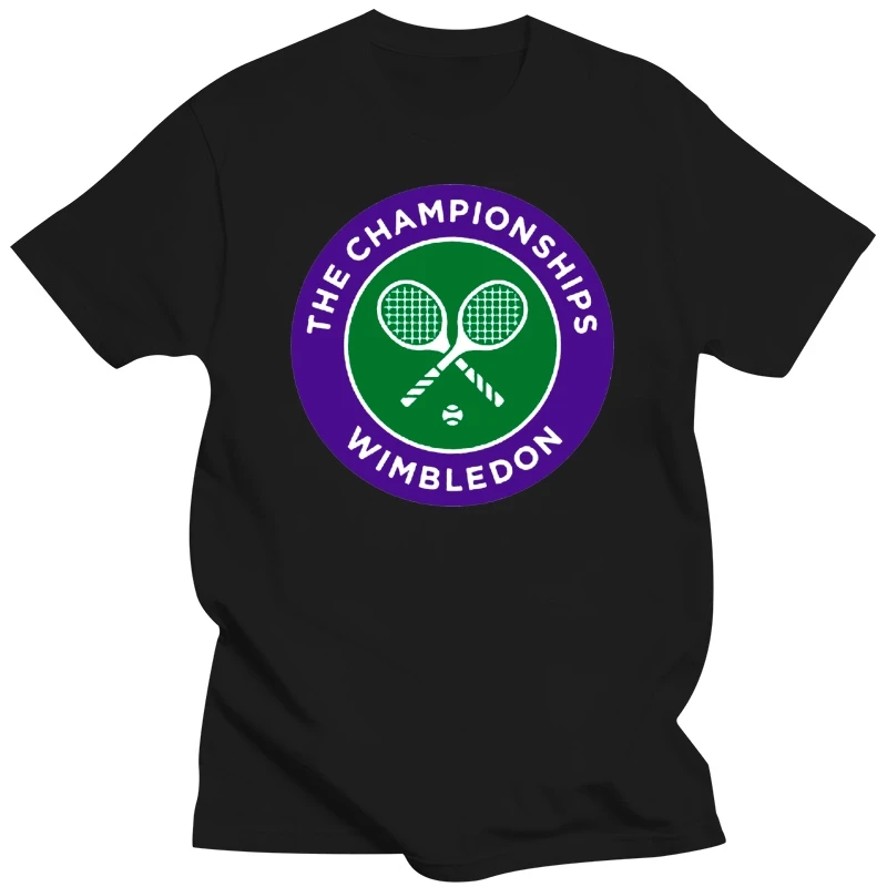 Wimbledon The Championship Tennis Grand Slam Men'S White T-Shirt Fashion  T Shirt Hot 2019 Man Clothes Fashion Casual Male Tees