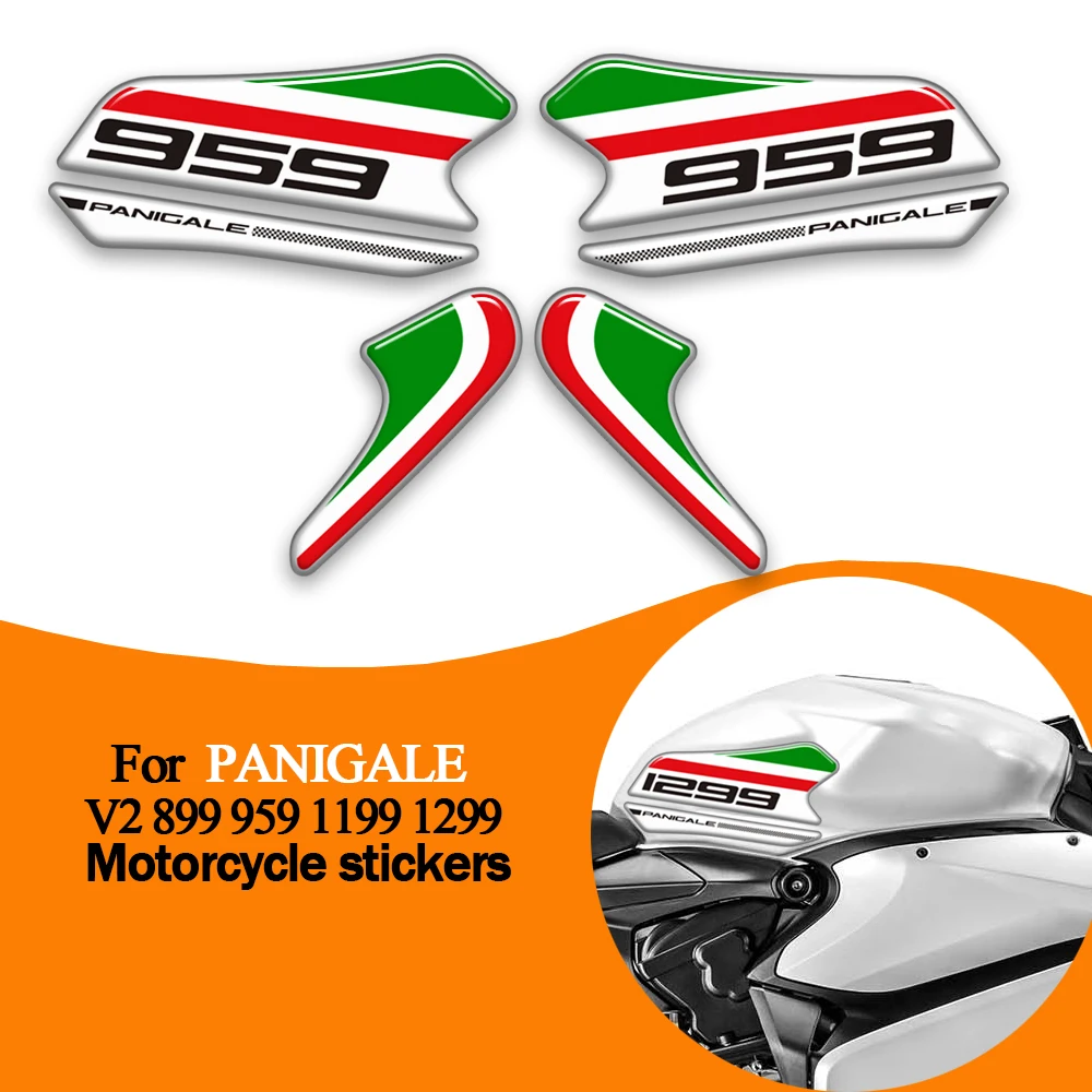 

Motorcycle Tank Pad Stickers Decals Gas Fuel Oil Kit Knee Fish Bone Protection For DUCATI PANIGALE V2 899 959 1199 1299