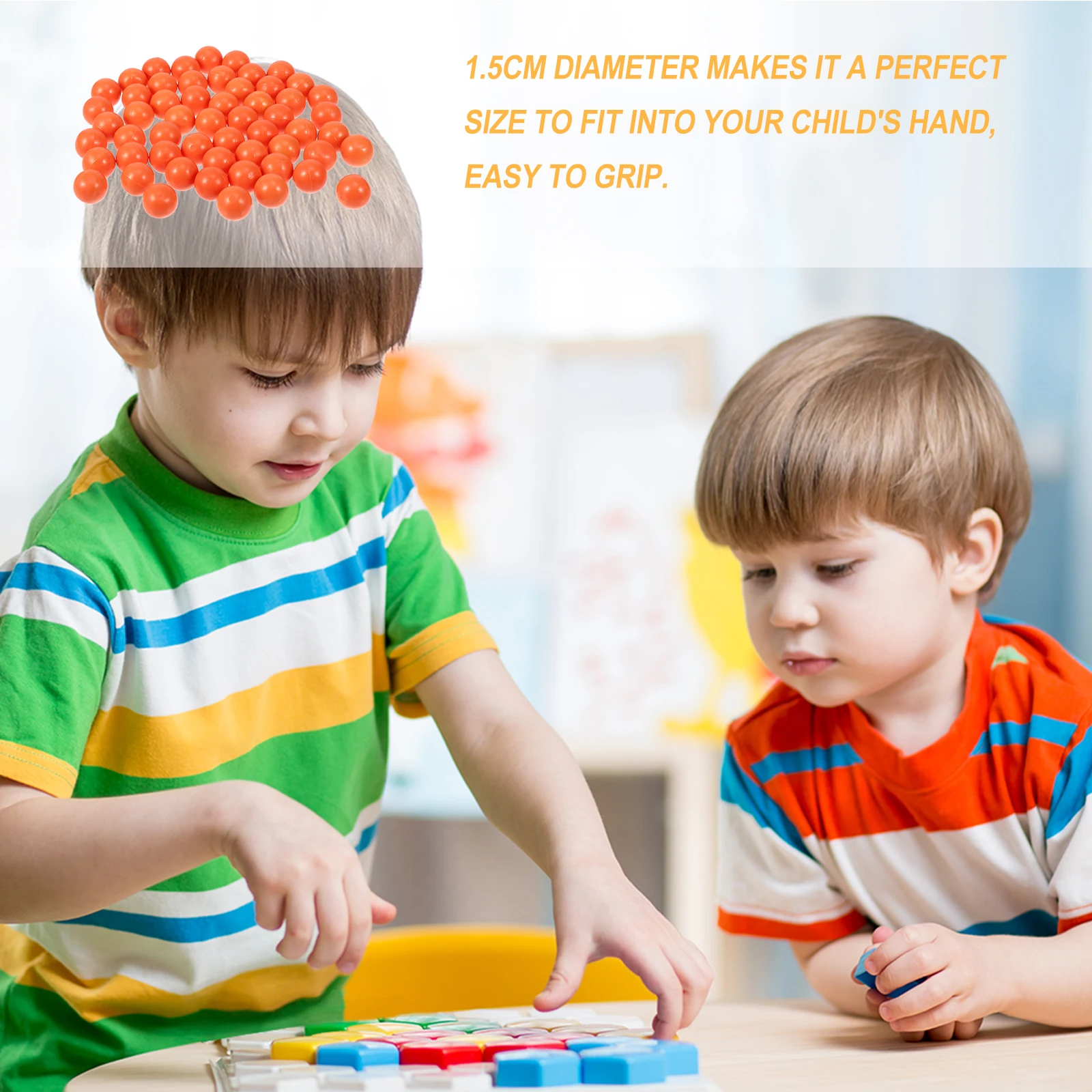 

100Pcs Premium Plastic Balls Counting Solid Balls Toys For Kids Probability Learning Montessori Educational Supplies