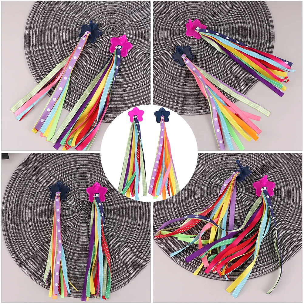 

Colorful Streamers Decorative Bike Tassels Kids Handlebar Accessories Girls Bicycle Cloth Scooter Portable Streamers For