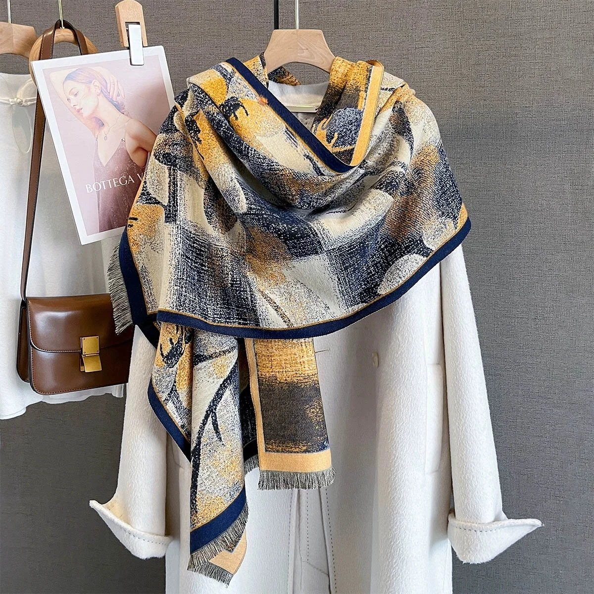 

Winter Warm Cashmere Scarf for Women Luxury Pashmina Blanket Thick Shawl Wrap Neckerchief Fashion Bufanda Echarpe Poncho 2025
