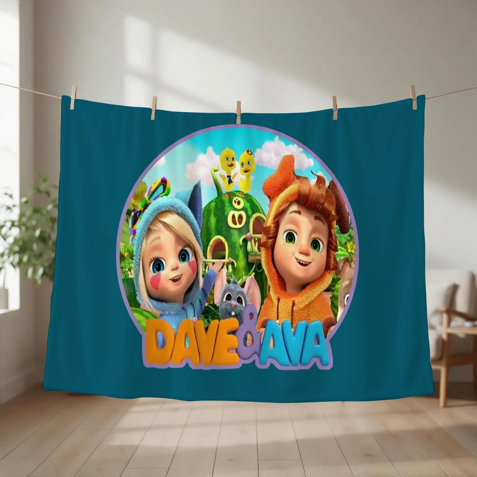 Dave And Ava Throw Blanket