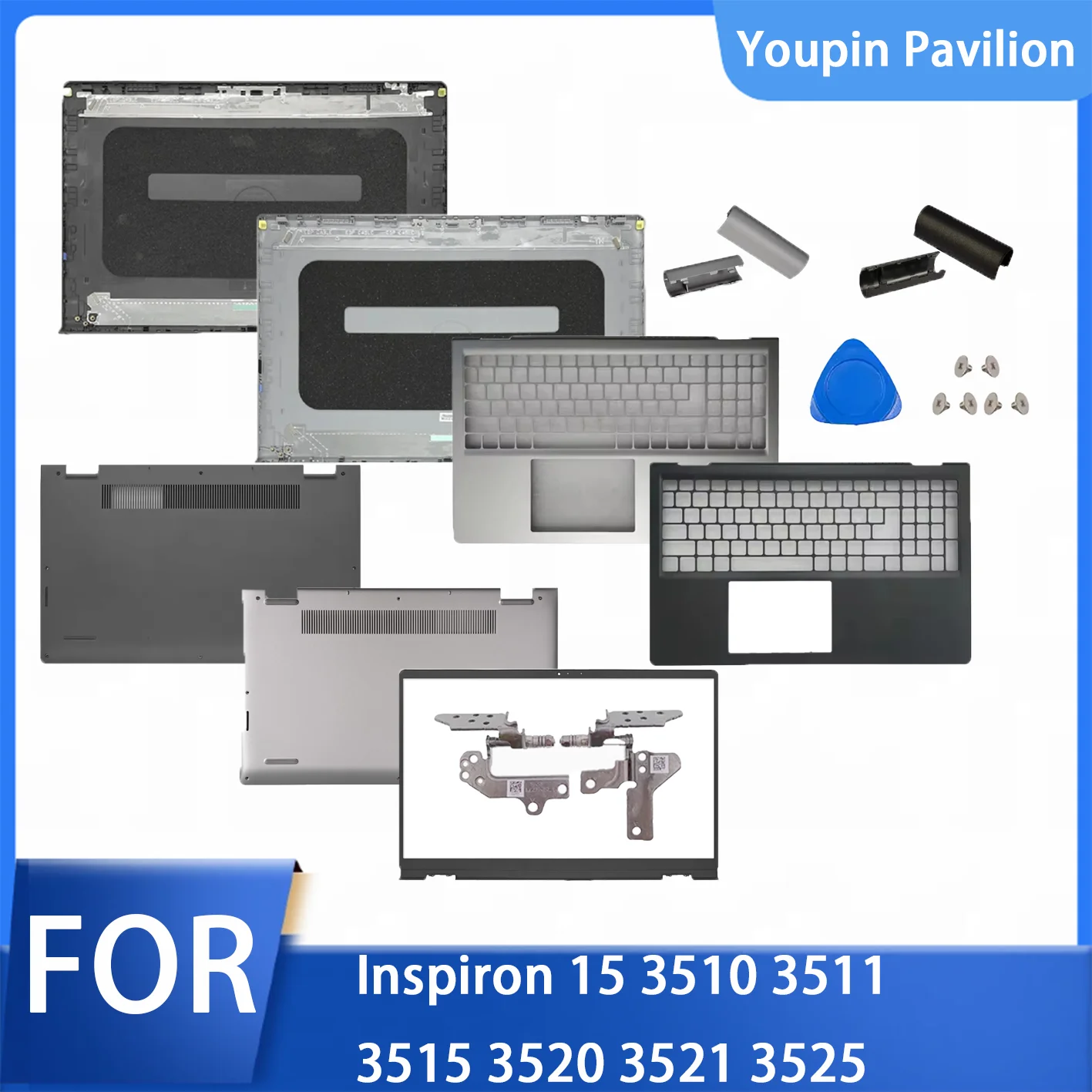 

Подходит для Inspiron 15/15 3510 3511 3515 3520: задняя крышка ЖК-дисплея/передняя рамка/подставка для рук/нижняя часть корпуса/задний защитный чехол для ноутбука