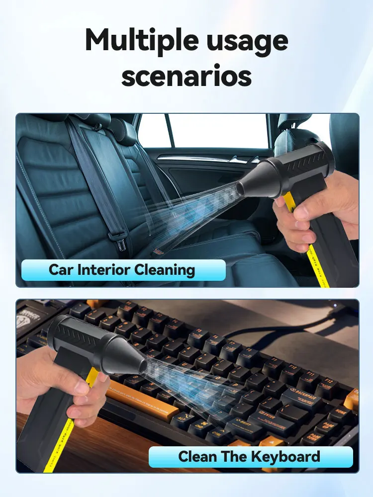 Soplador de aire eléctrico Turbo de 160000 RPM, Motor sin escobillas, ventilador Turbo violento de alta velocidad, recargable por USB, potente soplador de polvo