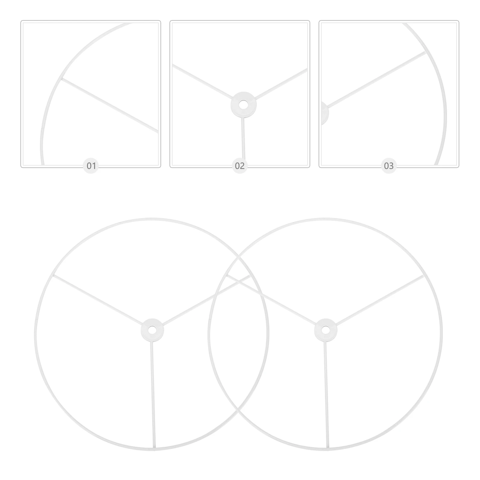 

2pcs Lampshade Bracket Round E27 Holder 20CM Diameter DIY Pendant Light Shade Frame Accessories Ceiling Lamp Parts
