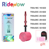Ridenow Metal Nozzle Tpu Inner Tube 700X 18 25 28 32C Bicycle Inner Tire Ultralight 36g External Thread Bike Tube with Patch Kit
