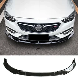 Front Bumper Lip for Buick Regal Insignia B Splitter Car Body Kit Skirts 2017 2018 2019 Glossy Black Spoiler Accessories