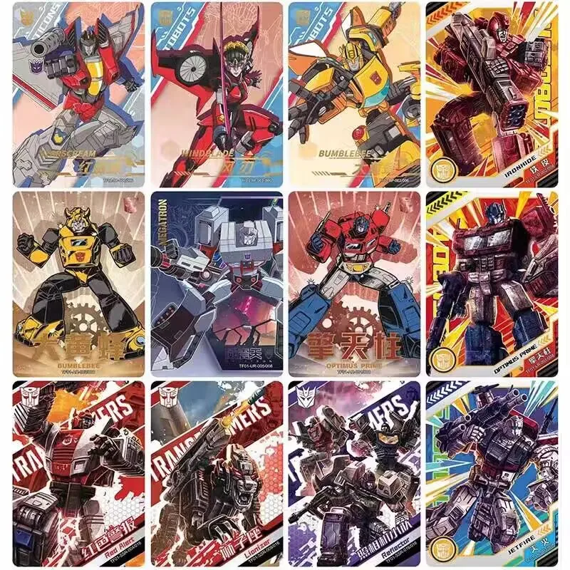 KAYOU Anime Transformers Leader Edition Kartka kolekcjonerska Autoboty Optimus Prime Bumblebee Megatron Zabawka z kreskówek Prezent dla dzieci