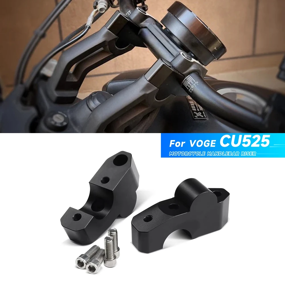 

For Voge CU525 CU 525 Motorycle Accessories CNC Handlebar Back Moved Riser Heightening Clamp Mount