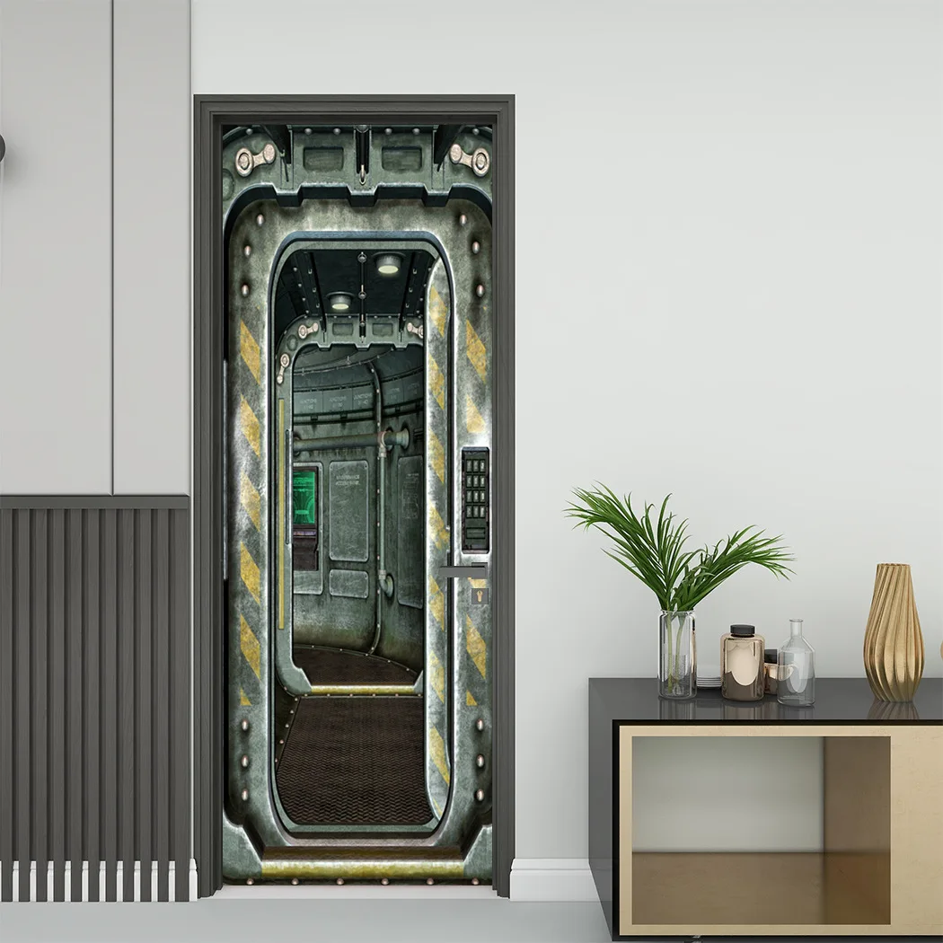 Door sticker wallpaper, personalized door sticker mural PVC door sticker DIY home decoration decals