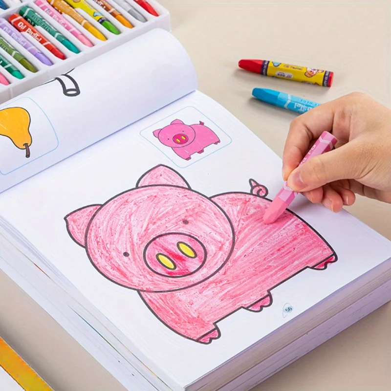 

95 Pages Diverse Content Kids' Coloring Book Vibrant Animal & Nature Designs Drawing Workbook