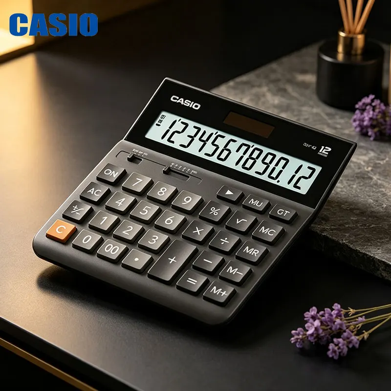 Casio MH-12/DH-12/DH-14 Ultra-Thin Body Calculator - lightweight and Portable, Perfect for Carrying Around as a handy Tool.