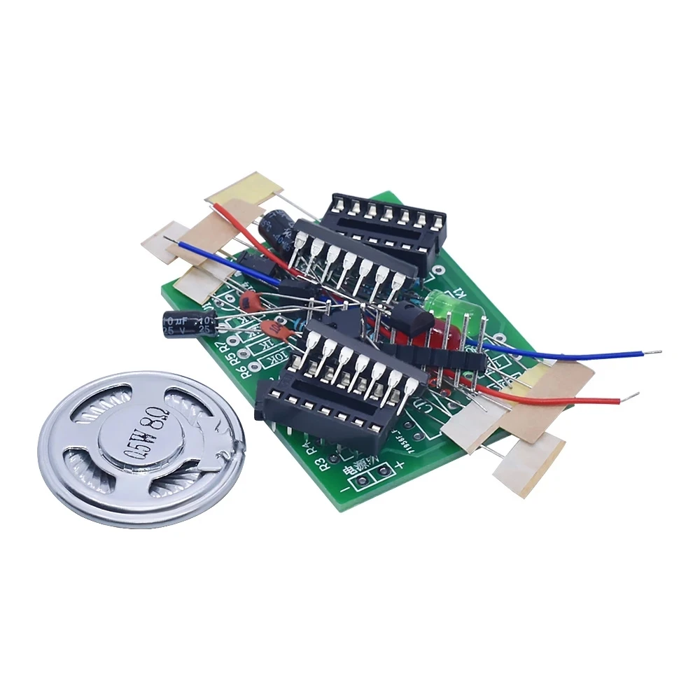 Dual way burglar alarm kit 120 ambulance alarm sound student principle experiment training CD4011 circuit board NE556 chip