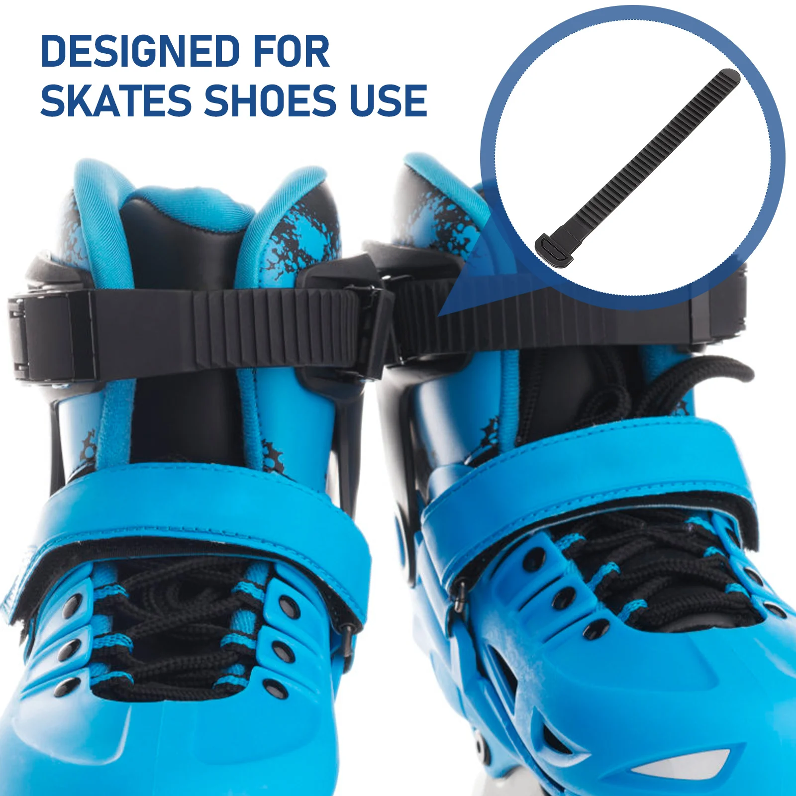 สเก็ตน้ําแข็งสายรัดหัวเข็มขัดมืออาชีพ PVC Stable Fixing Design เปลี่ยนได้สเก็ตสายรัด Roller Skate อุปกรณ์แบบพกพา