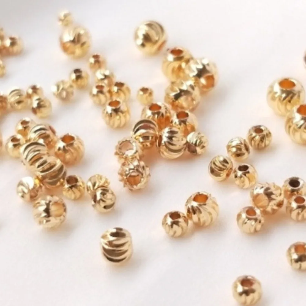 

Copper 14K Gold Color Cut Flower Bead Cut Curved Knife Bead DIY Handmade String Jewelry Bracelet Necklace Accessories Material