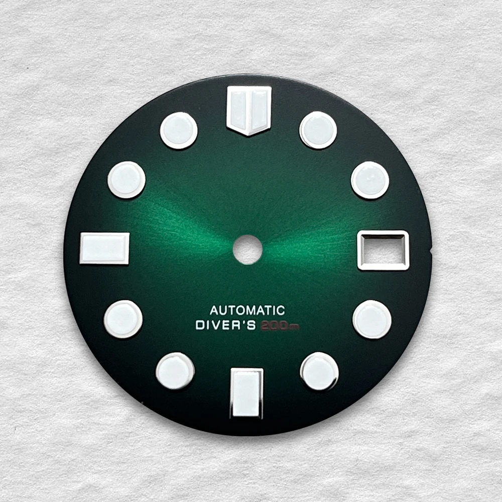 28.5mm S Logo Dial Suitable For NH35 NH36 Automatic Movement Green Luminous Watch Japan Watch Modification Accessories