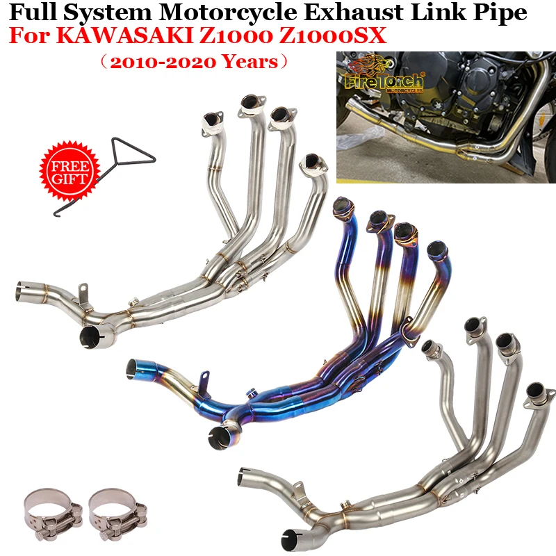 

Slip On For KAWASAKI Z1000 Z1000SX 2010 - 2020 Motorcycle Exhaust System Escape Modified Front Connecting 51MM Moto Muffle Pipe