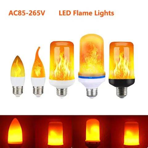 E14 E27 LED 불꽃 램프 B22 옥수수 전구 크리 에이 티브 깜박이는 효과 전구 AC85-265V LED 에뮬레이션 홈 장식에 대 한 동적 불꽃 빛