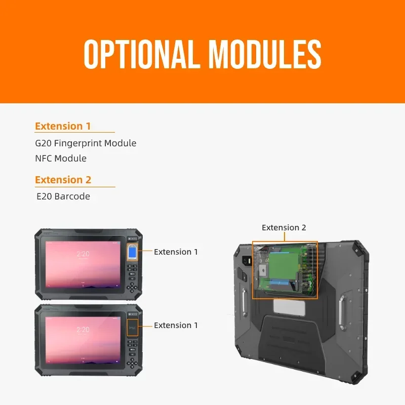 OEM T101EX Explosion Proof Camera Atex Certified 1000nit High Light Nfc Reader Portable Barcode Scanner Rugged Car Tablet PC - view 4