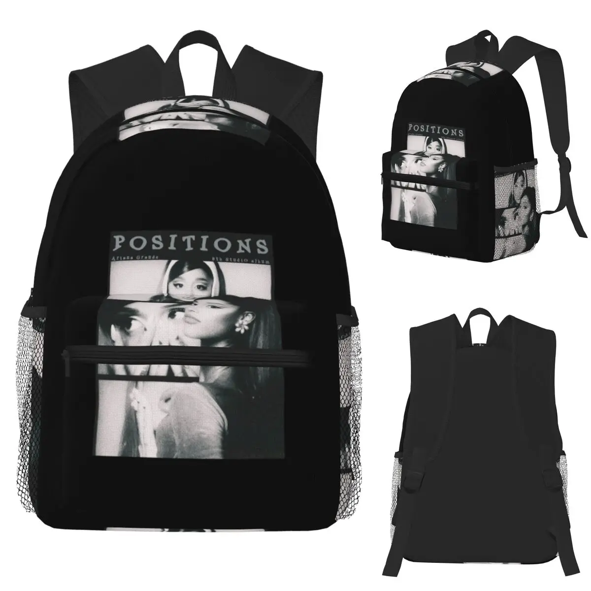 Ariana Grande Positions Rewind Album Eternal Sunshine Student Backpack School Bag Hiking Travel Daypack for Men Women Bookbag