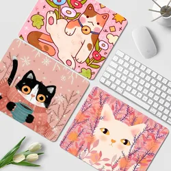 Black Cat Mousepad Small Office Computer Desk Mat Table Keyboard Big Mouse Pad Laptop Cushion Non-slip Deskpad Home Decor