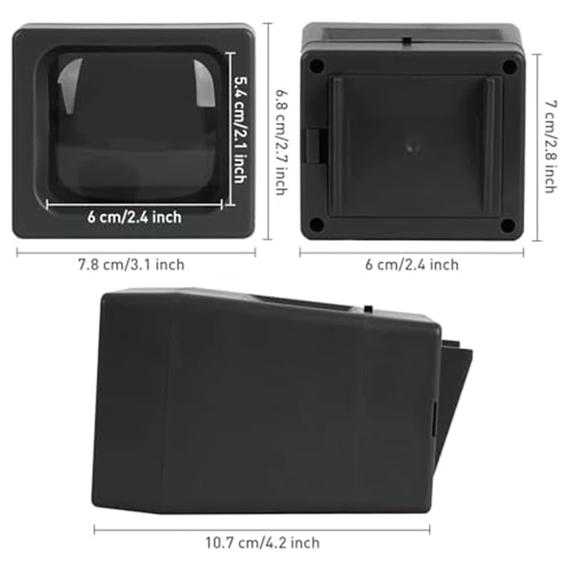 35Mm Slide And Film Viewer, Negative Viewer, Desktop LED Lighted Viewing, 2X Magnification Easy Install Easy To Use