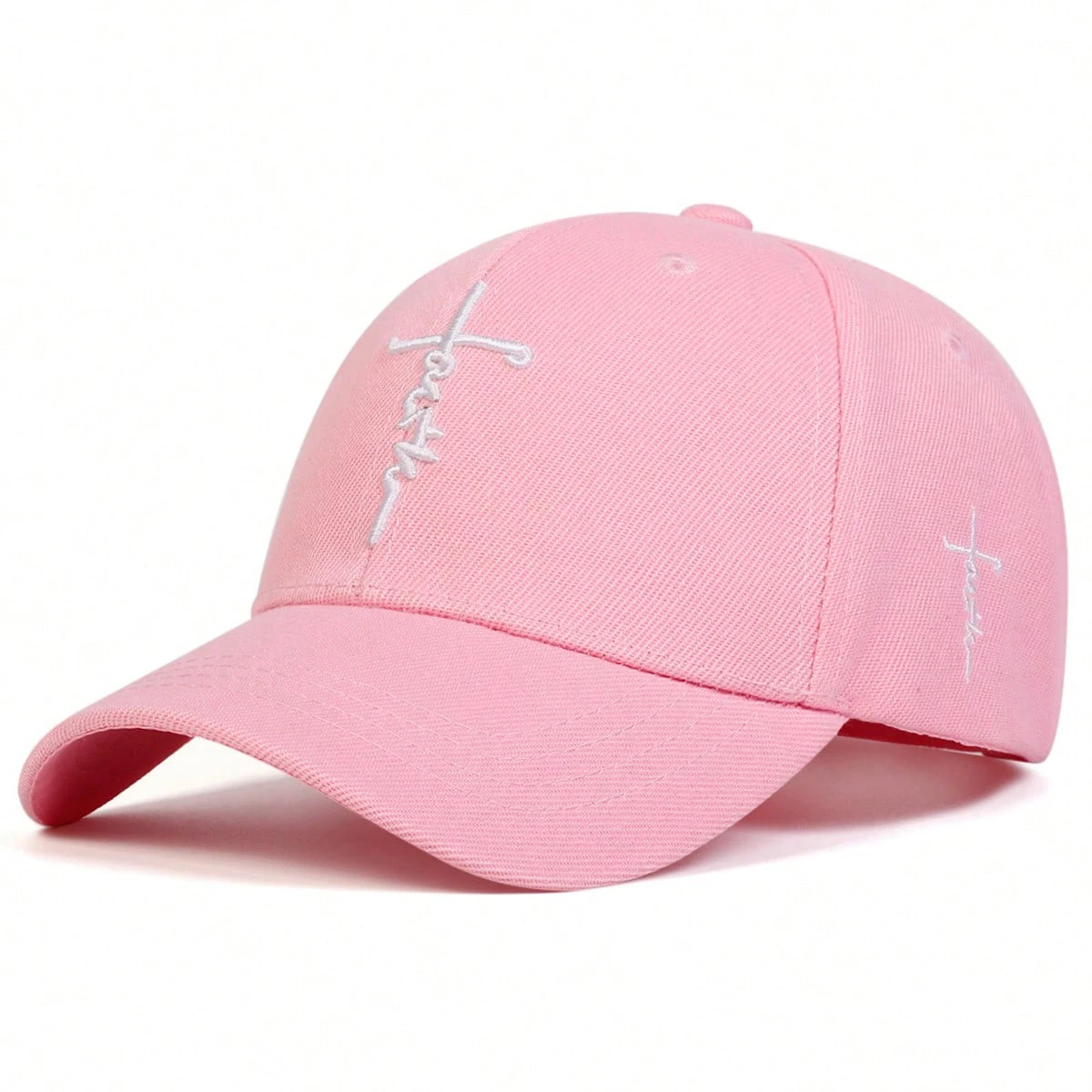 2-teiliges Unisex Baseballkappen-Set mit Kreuz-Stickerei für Frühling und Herbst, Verstellbare Outdoor-Freizeithüte, Dad Hat und Sonnenschutzhut Kombi-Set – Detail 10