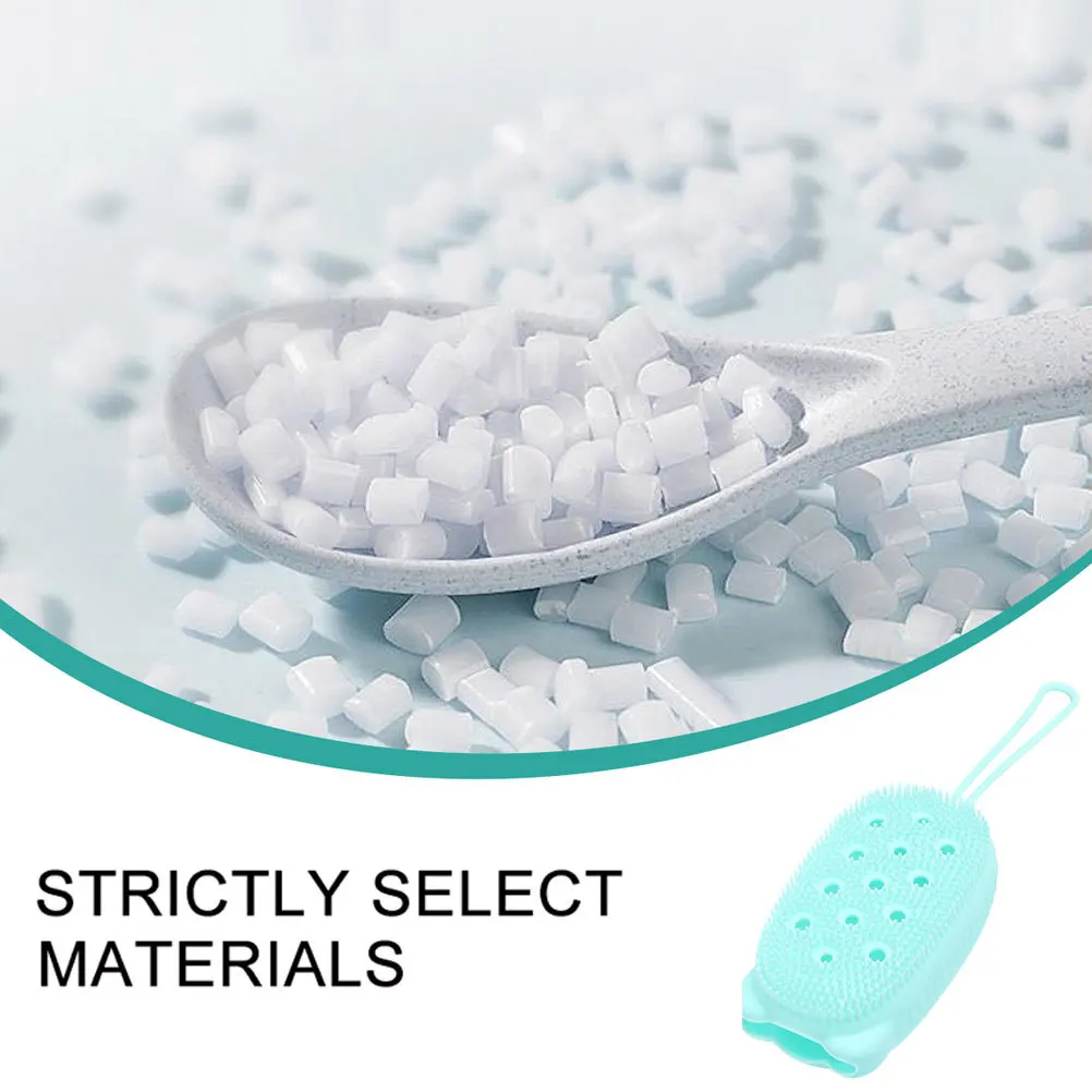 

Silicone Bath Brush Automatically Soak Without Soap Green Easy Grip Back Scrubber Shower Tool for Smooth Skin Bathing