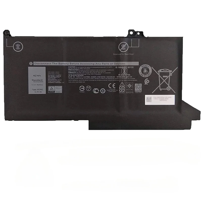 0G74G batería del ordenador portátil para Dell Latitude 5300 5310 2 en 1 12 7000 7280 13 7390 14 7400 7480 E7280 E7480 OG74G 3KF82 11,4 V 42Wh