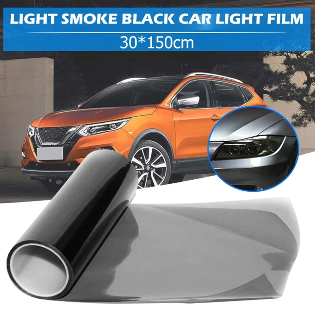 

Светло-дымчатая черная тонировочная пленка, виниловая наклейка для автомобильных фар или задних фонарей