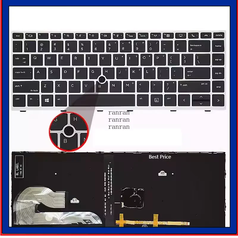 

New Keyboard US Backlit FOR HP Elitebook 745 G5 840 G5 L11307-001 6037B0138601