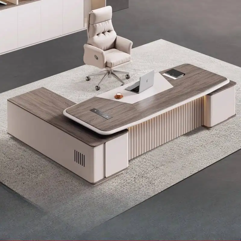 مكتب تنفيذي للمدير الأبيض مصنوع من الخشب القوي والكبير الفاخر ومكتب تنفيذي حديث ورخيص وأثاث مساحات صغيرة من Tisch