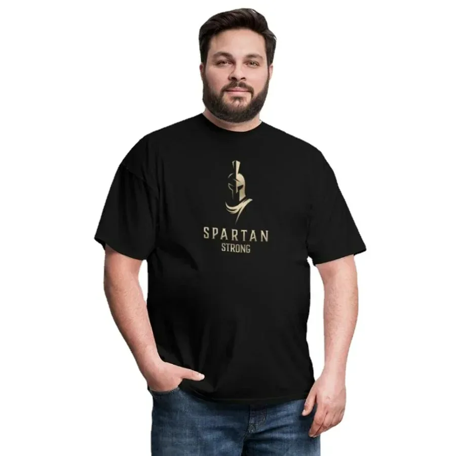 Sparta Helmet Gladiator Spartan Strong Gym Fitness Training T-Shirt 100% Cotton O-Neck Summer Short Sleeve Casual Mens T-shirt view 4