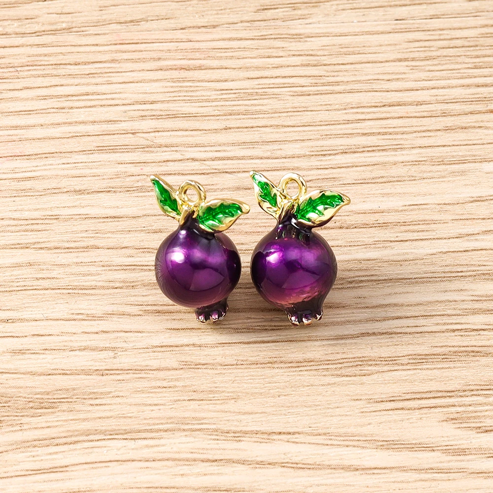 Tusember 5 Stück niedliche Frucht-Anhänger, Apfel, Zitrone, Mango, Kirsche, Ananas, Erdbeere, Charm-Perlen, passend für Original-Armbänder, DIY-Schmuck – Detail 17