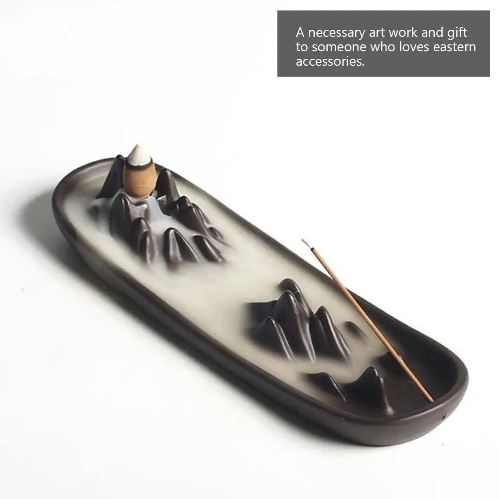 

Mediation Room Incense Burner Ceramics Censer Mountain Shape Furnace Creative Design