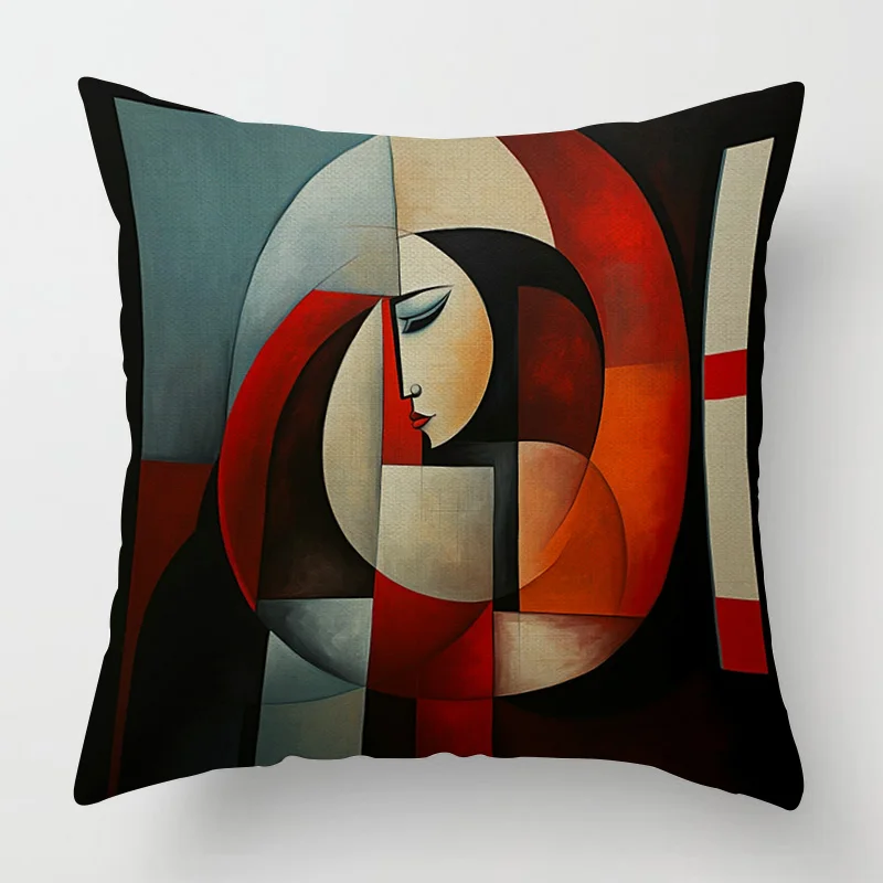 New abstract art figure pillow case 40x 40cm 45x 45cm Nordic style living room sofa decorative cushion cover ins style home