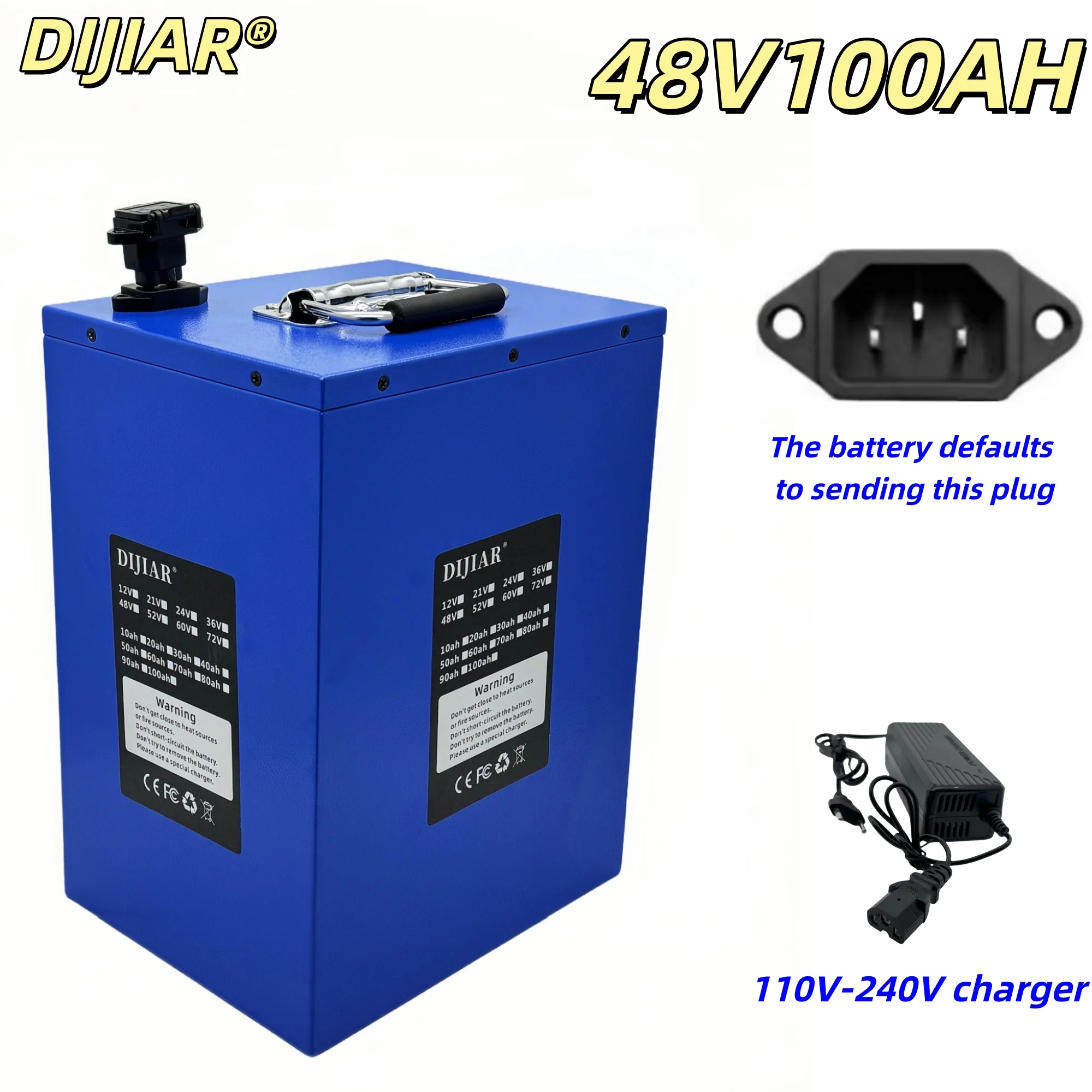 21700 lithium-ionbatterij, nieuw 48V20AH-100AH, ingebouwde BMS35AH, snelle luchtvervoer, toepassing 500W-3000W