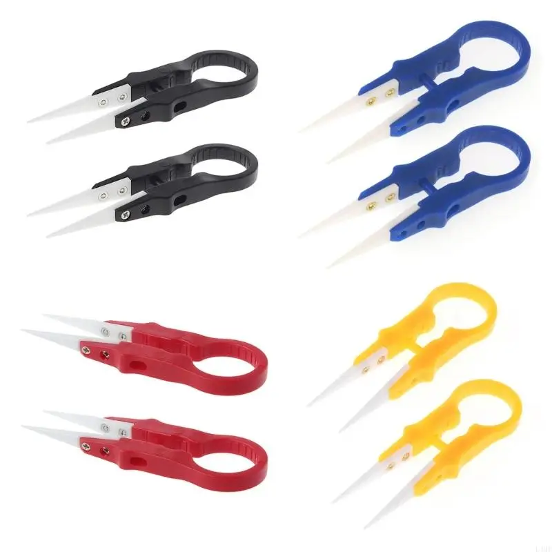 

2Pcs Ceramic Straight Tip Electronic Soldering Tweezers AntiStatic Reverse L4MF