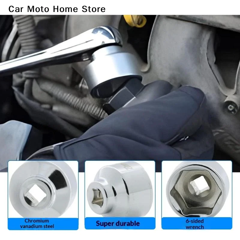 

【DM】Oil Filter Socket Wrench Low Profile Oil Filter Wrench For 27mm Replace Car Accessories Removal Tool