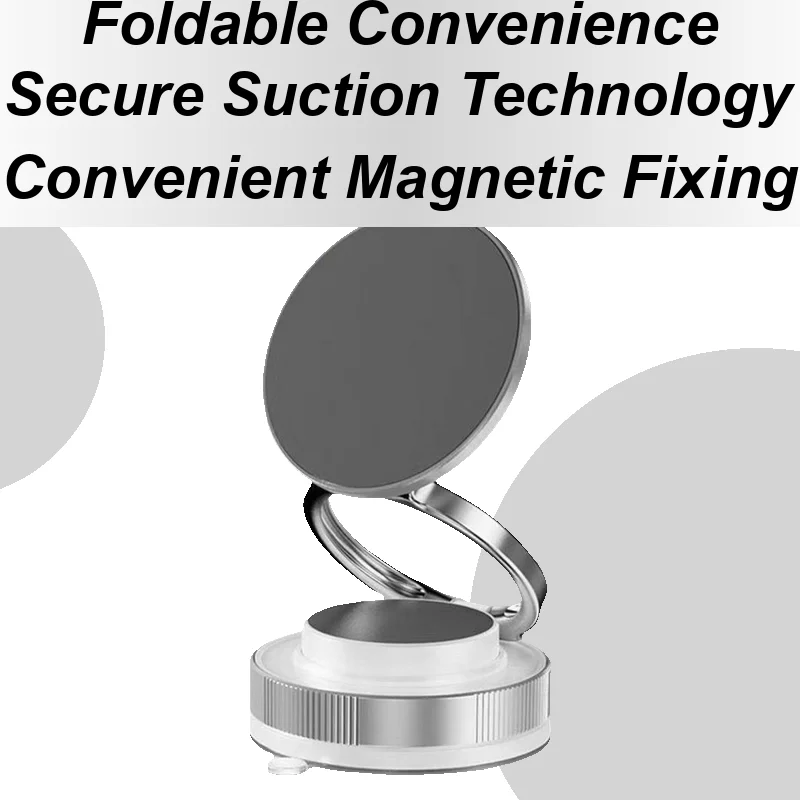 Magnetic Phone Car Mount Foldable Auto Phone Mount Rotating Smartphone Cradle For Vehicles Dashboard Cellphone Stand