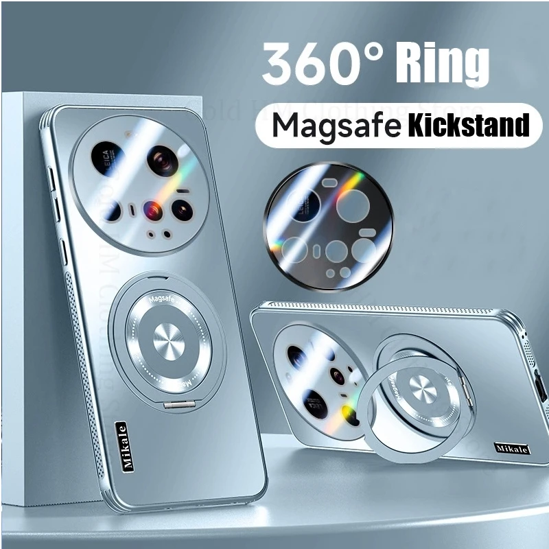 

Чехол для Xiaomi 15 Ultra 13 14 Pro 360 ° Чехол-подставка с кольцом-держателем для Redmi K80 Pro K70 Ultra для Magsafe, чехол-подставка с магнитной подставкой