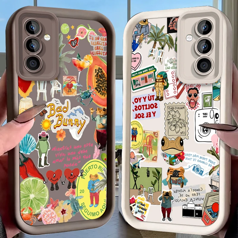 Famous Singer B-Bad Bunny Case for Samsung Galaxy S26 S25 Edge S24 Plus S23 S22 Ultra S21 S20 FE A57 A56 A55 A54 5G A53 Cover